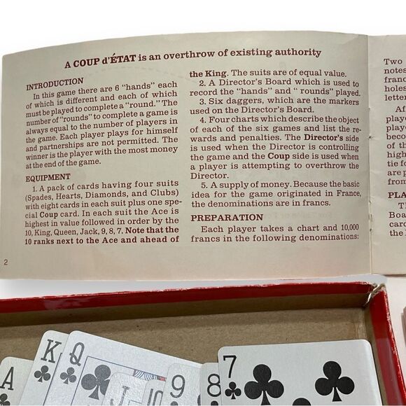 Vintage Coup d’ Etat Game of Cards Parker Brothers Parker Brothers INCOMPLETE - Picture 15 of 16